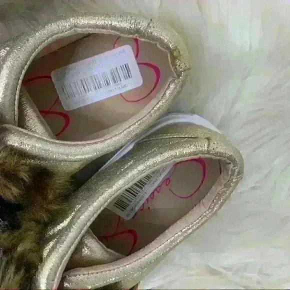 Jessica Simpson Girls Binx Shoes in Gold Sz 3 metallic kitten cat ears - Picture 6 of 9